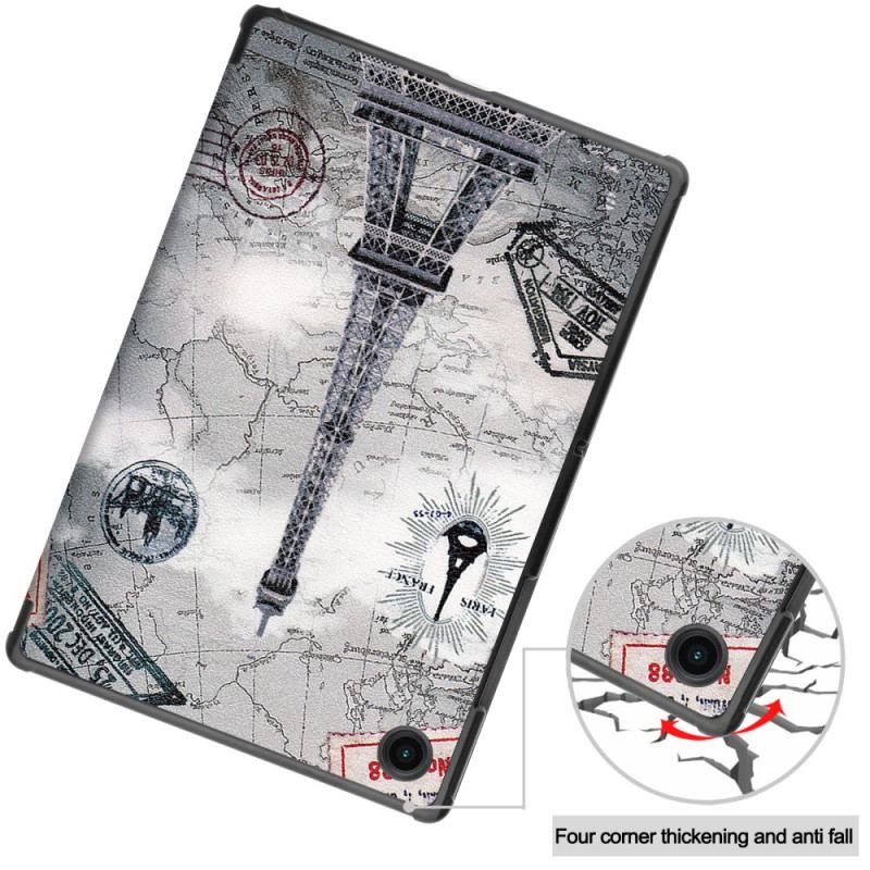 Capa De Celular Para Samsung Galaxy Tab A8 (2021) Torre Eiffel Retrô Reforçada