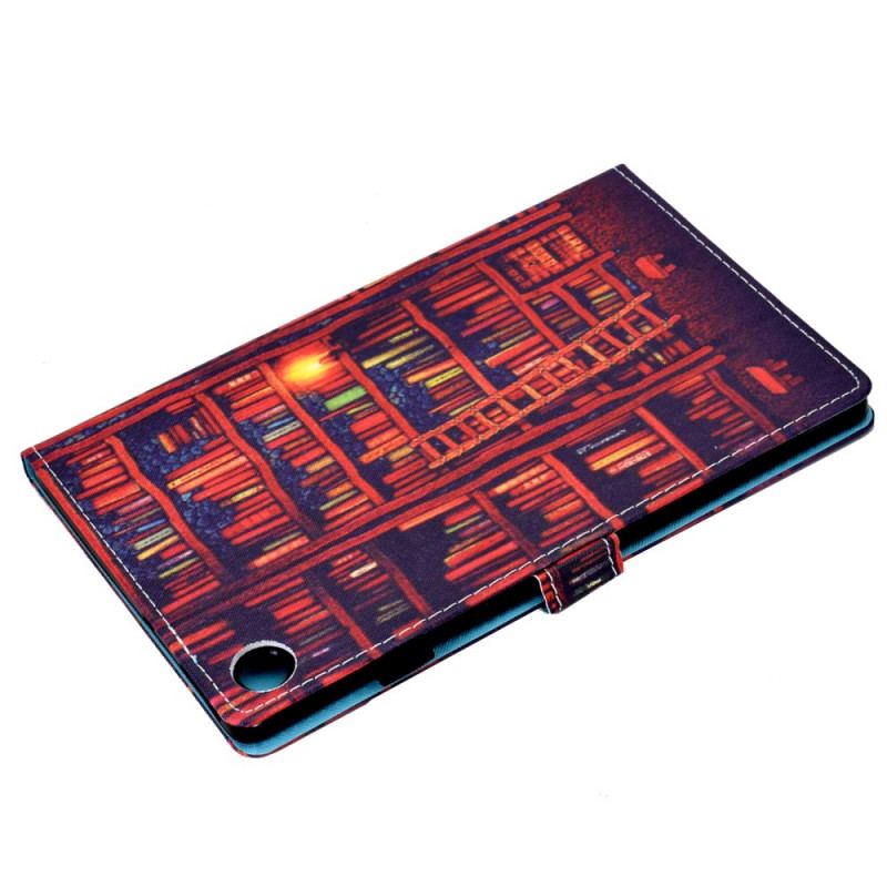 Capa De Couro Para Samsung Galaxy Tab A8 (2021) Biblioteca