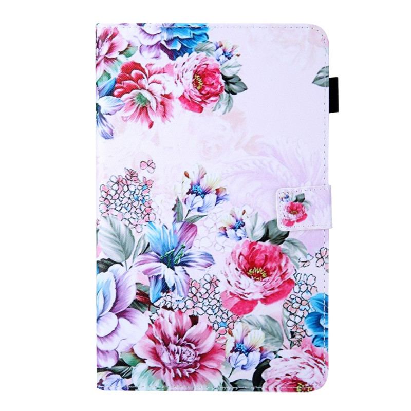 Capa De Couro Para Samsung Galaxy Tab A8 (2021) Desenho De Flor
