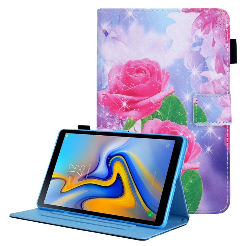 Capa De Couro Para Samsung Galaxy Tab A8 (2021) Flores Dos Sonhos