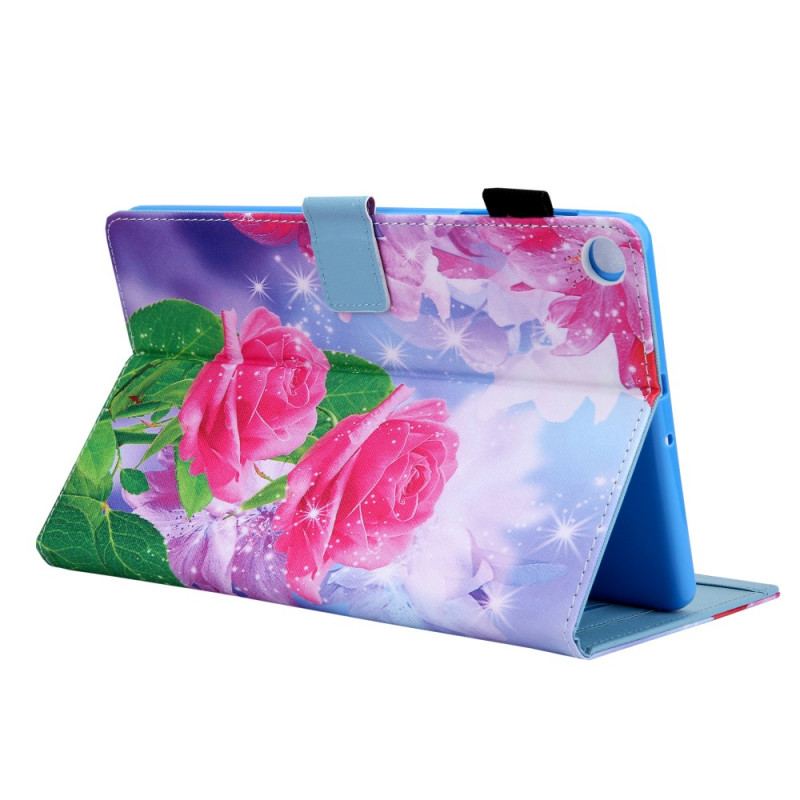 Capa De Couro Para Samsung Galaxy Tab A8 (2021) Flores Dos Sonhos