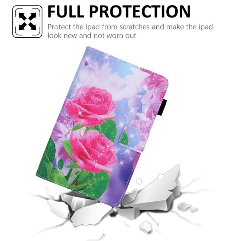 Capa De Couro Para Samsung Galaxy Tab A8 (2021) Flores Dos Sonhos