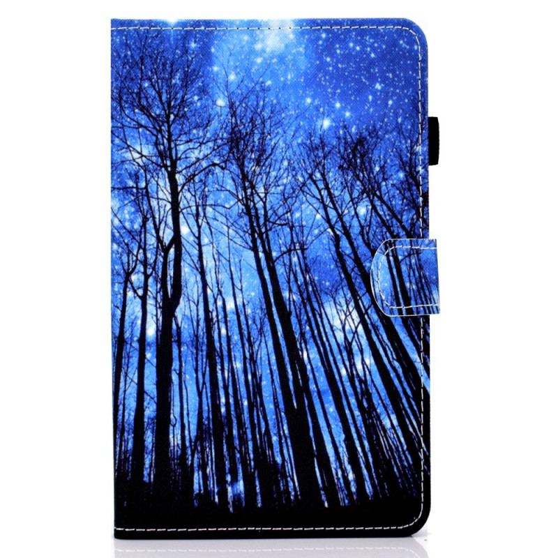 Capa De Couro Para Samsung Galaxy Tab A8 (2021) Floresta Noturna