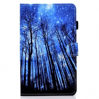 Capa De Couro Para Samsung Galaxy Tab A8 (2021) Floresta Noturna