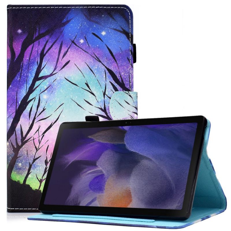 Capa De Couro Para Samsung Galaxy Tab A8 (2021) Floresta Noturna
