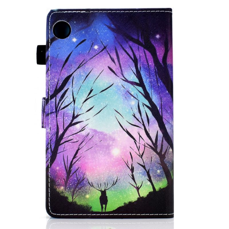 Capa De Couro Para Samsung Galaxy Tab A8 (2021) Floresta Noturna
