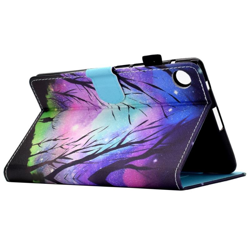 Capa De Couro Para Samsung Galaxy Tab A8 (2021) Floresta Noturna