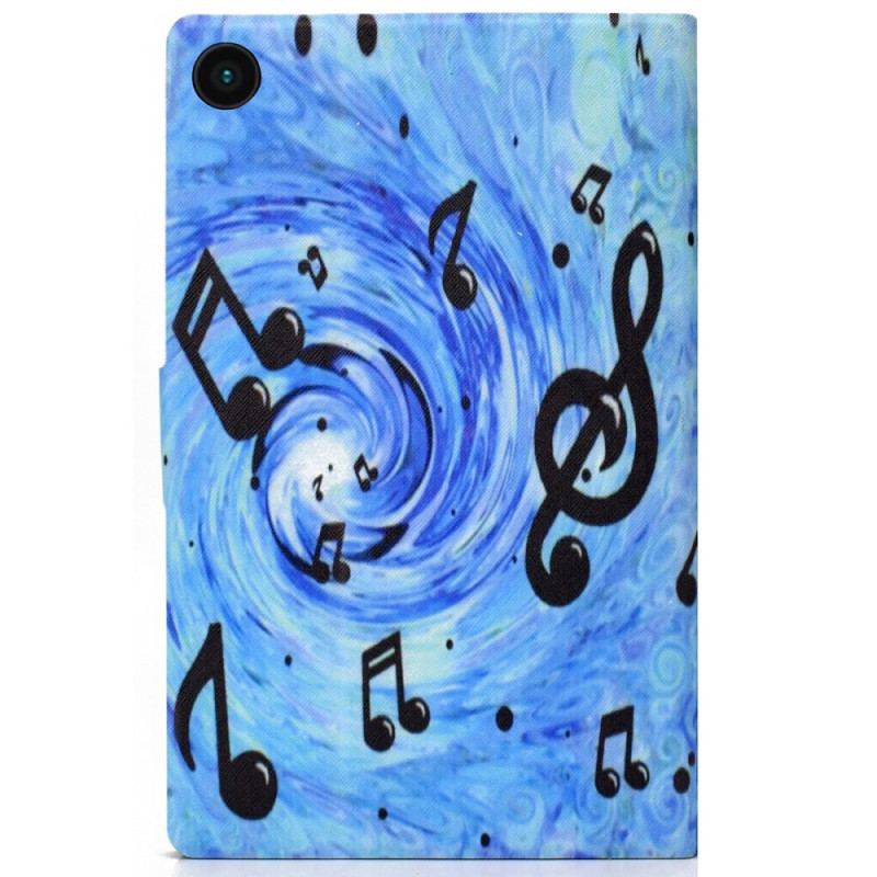 Capa De Couro Para Samsung Galaxy Tab A8 (2021) Notas Musicais