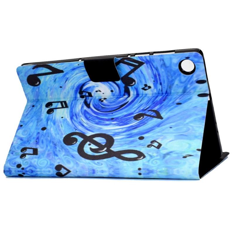 Capa De Couro Para Samsung Galaxy Tab A8 (2021) Notas Musicais