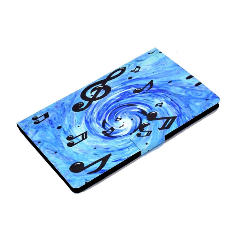 Capa De Couro Para Samsung Galaxy Tab A8 (2021) Notas Musicais