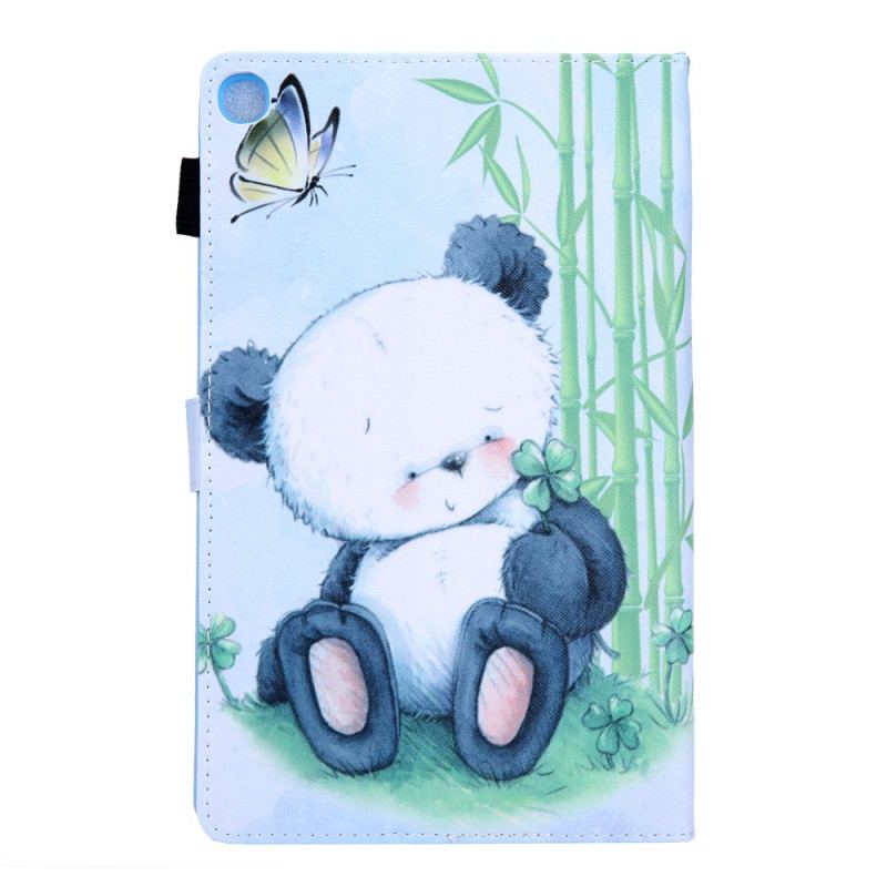 Capa De Couro Para Samsung Galaxy Tab A8 (2021) Panda Na Natureza