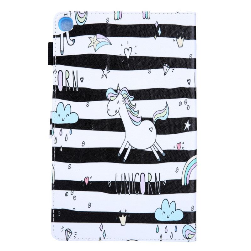 Capa De Couro Para Samsung Galaxy Tab A8 (2021) Unicórnio
