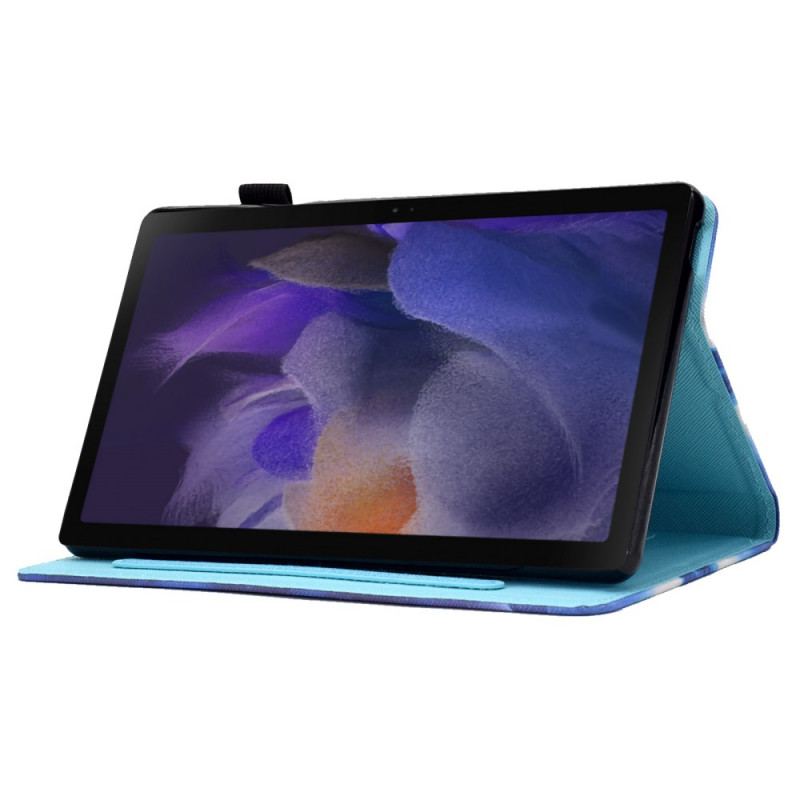 Capa Flip Para Samsung Galaxy Tab A8 (2021) Borboletas Arco-íris