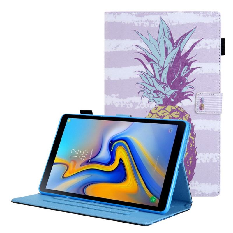 Capa Flip Para Samsung Galaxy Tab A8 (2021) Desenho De Abacaxi