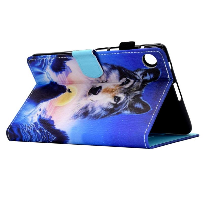 Capa Flip Para Samsung Galaxy Tab A8 (2021) Lobo Da Montanha