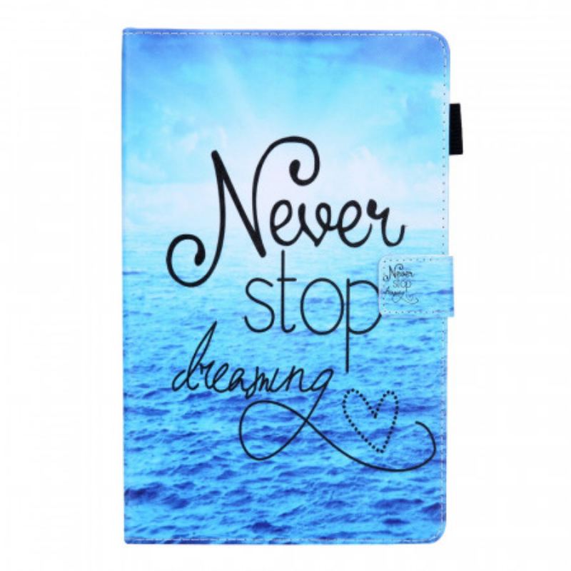 Capa Flip Para Samsung Galaxy Tab A8 (2021) Nunca Pare De Sonhar