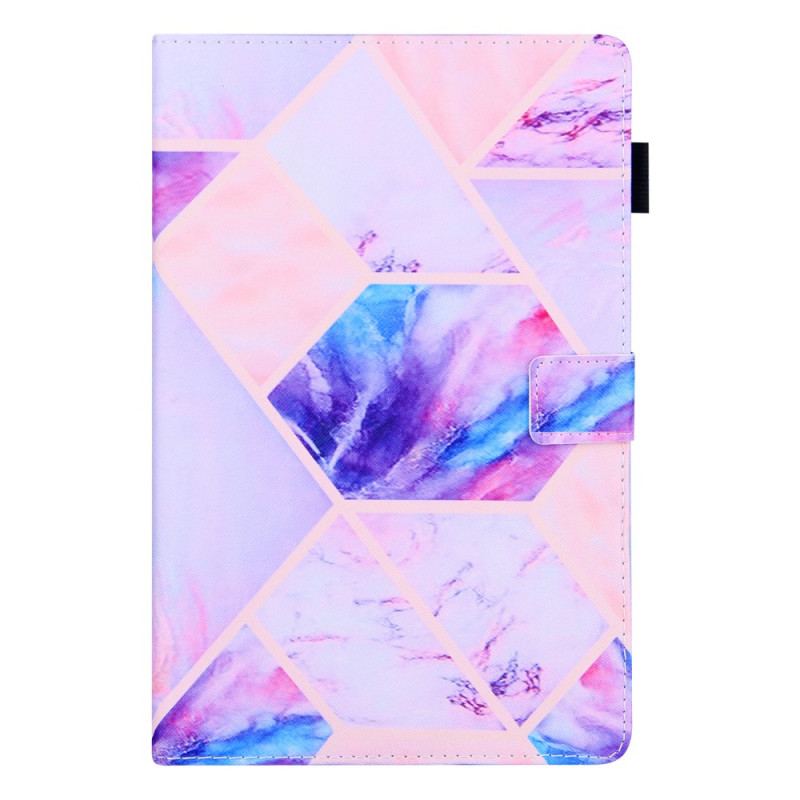 Capa Flip Para Samsung Galaxy Tab A8 (2021) Projeto De Geometria De Mármore
