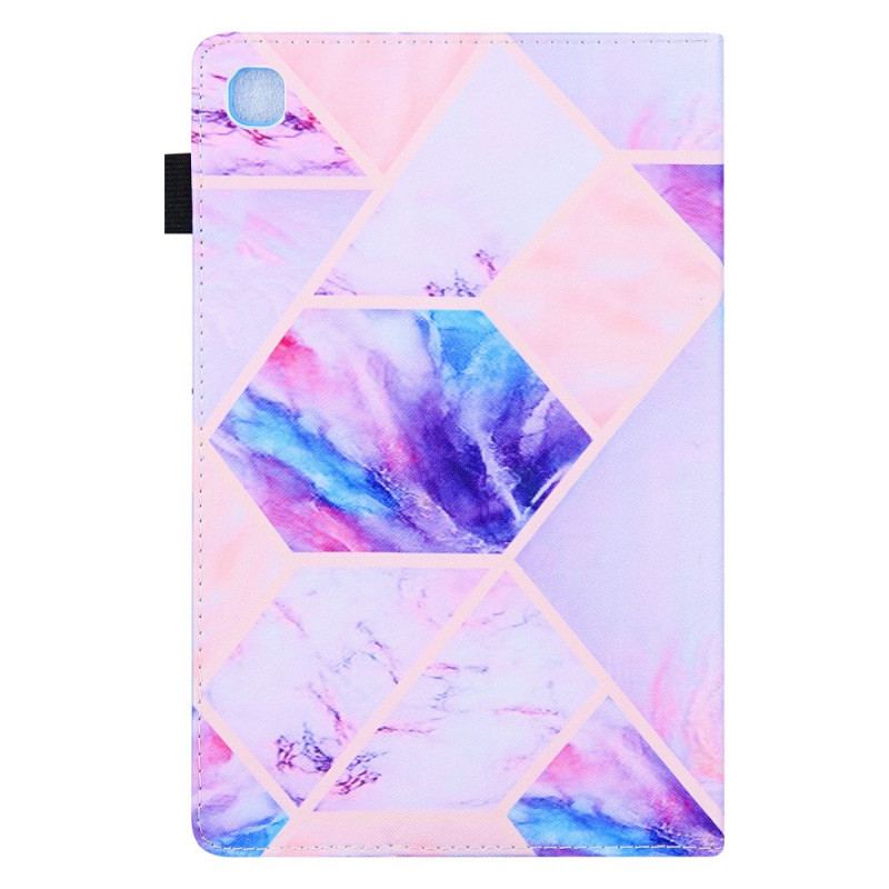 Capa Flip Para Samsung Galaxy Tab A8 (2021) Projeto De Geometria De Mármore