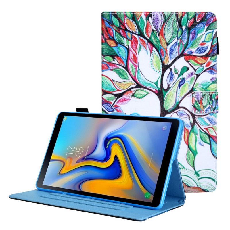 Capa Folio Para Samsung Galaxy Tab A8 (2021) Árvore Multicolorida