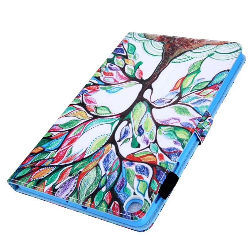 Capa Folio Para Samsung Galaxy Tab A8 (2021) Árvore Multicolorida
