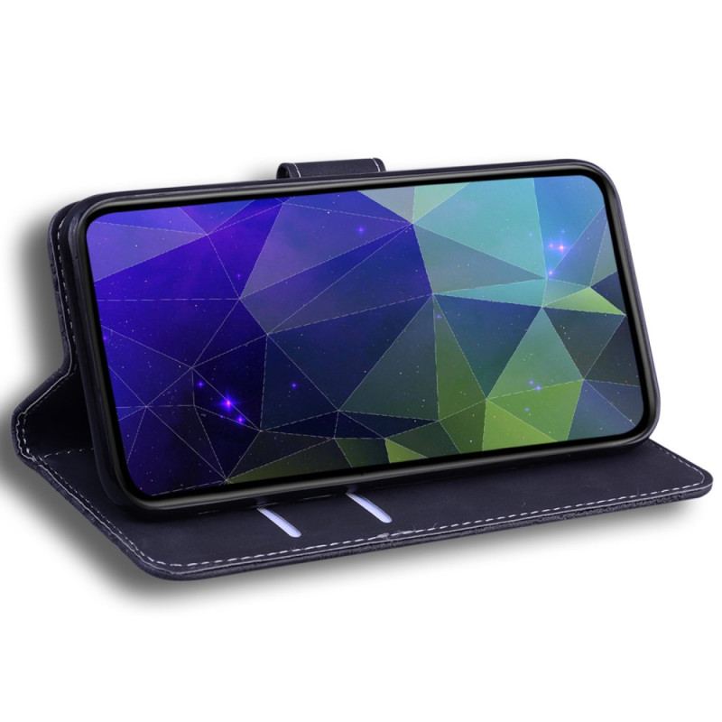 Capa Folio Para iPhone 15 Plus Estilo Couro Macio