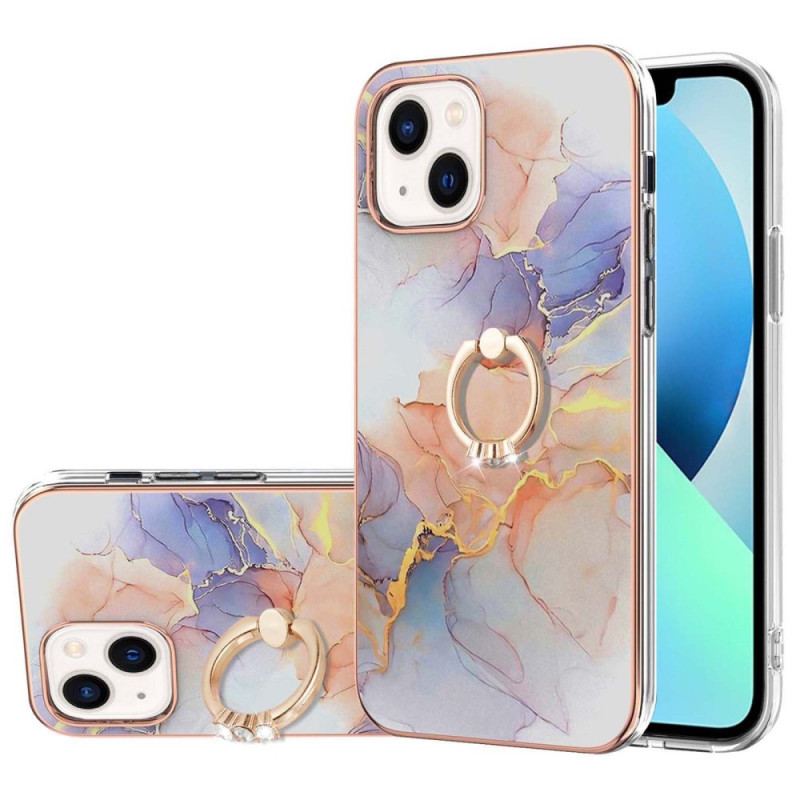 Capa Para iPhone 15 Plus Anel De Suporte De Mármore