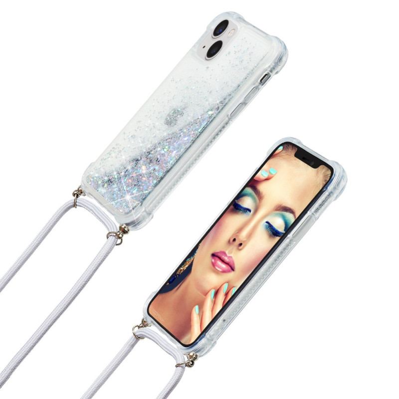 Capa Para iPhone 15 Plus De celular Cordão De Lantejoulas