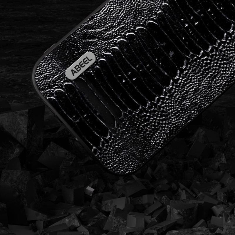Capa Para iPhone 15 Plus Couro Verdadeiro Abeel
