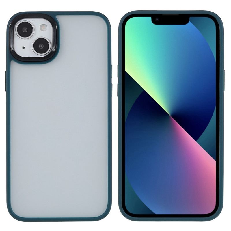 Capa Para iPhone 15 Plus Parte Traseira Em Acrílico E Bordas Em Silicone