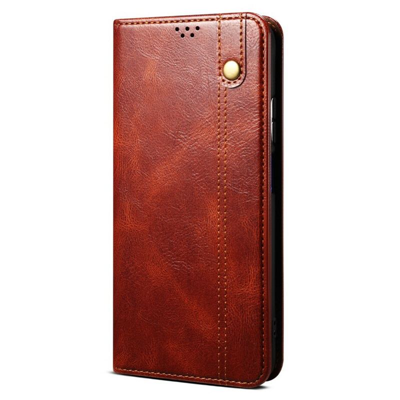 Capa De Celular Para iPhone 13 Pro Max Flip Couro Sintético Encerado