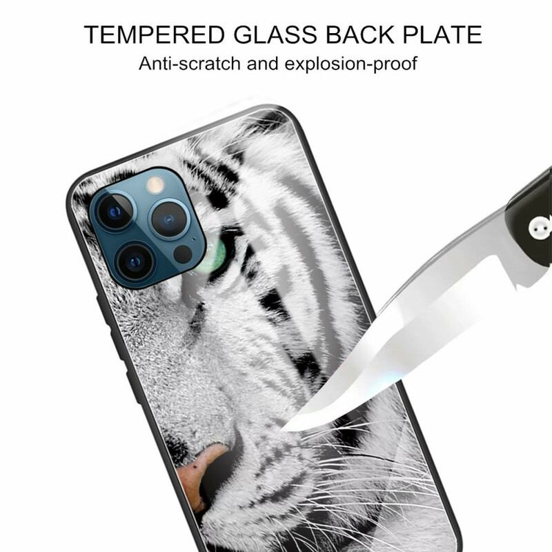 Capa De Celular Para iPhone 13 Pro Max Vidro Temperado Tigre