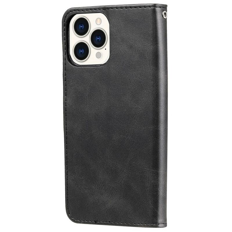 Capa Flip Para iPhone 13 Pro Max Porta-moedas Vintage