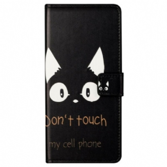 Capa Folio Para iPhone 13 Pro Max Não Toque No Meu Celular