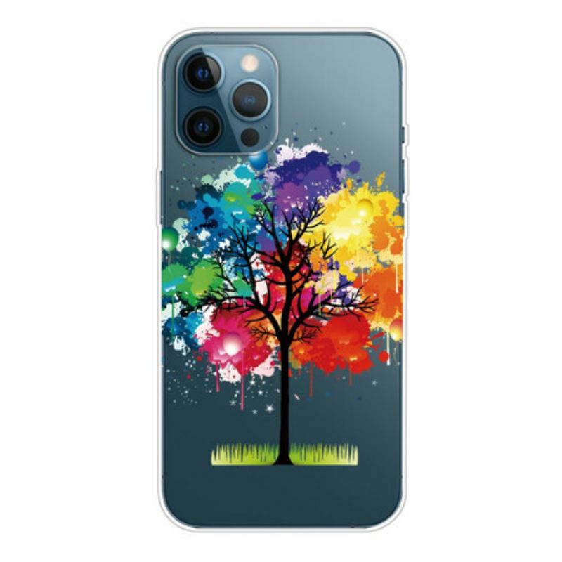 Capa Para iPhone 13 Pro Max Árvore Aquarela Perfeita