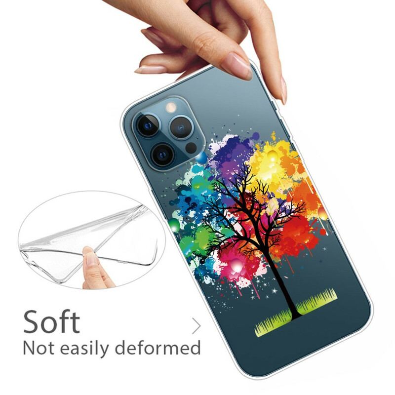 Capa Para iPhone 13 Pro Max Árvore Aquarela Perfeita