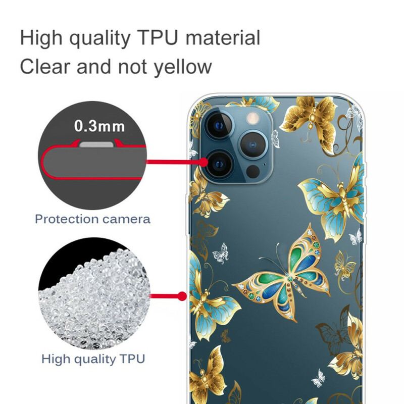 Capa Para iPhone 13 Pro Max Borboletas