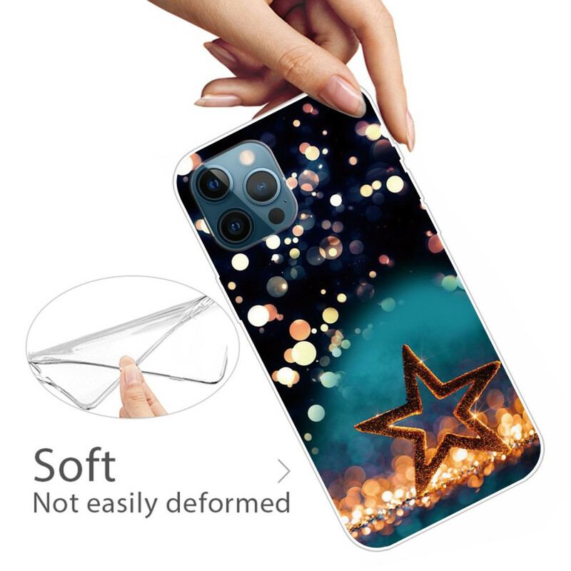 Capa Para iPhone 13 Pro Max Estrela Flexível