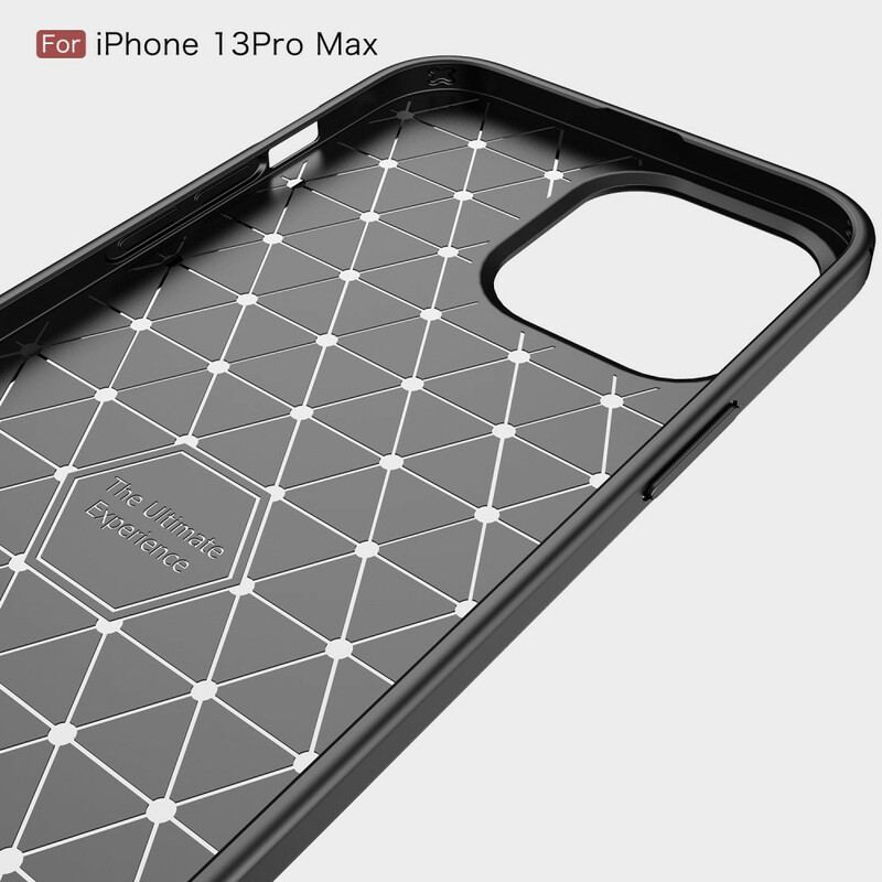Capa Para iPhone 13 Pro Max Fibra De Carbono Escovada