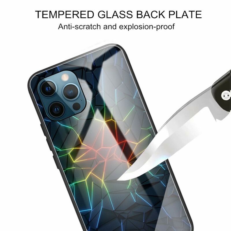 Capa Para iPhone 13 Pro Max Geometria Vidro Temperado