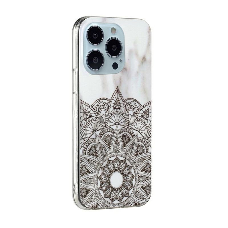 Capa Para iPhone 13 Pro Max Mandala Marmorizada