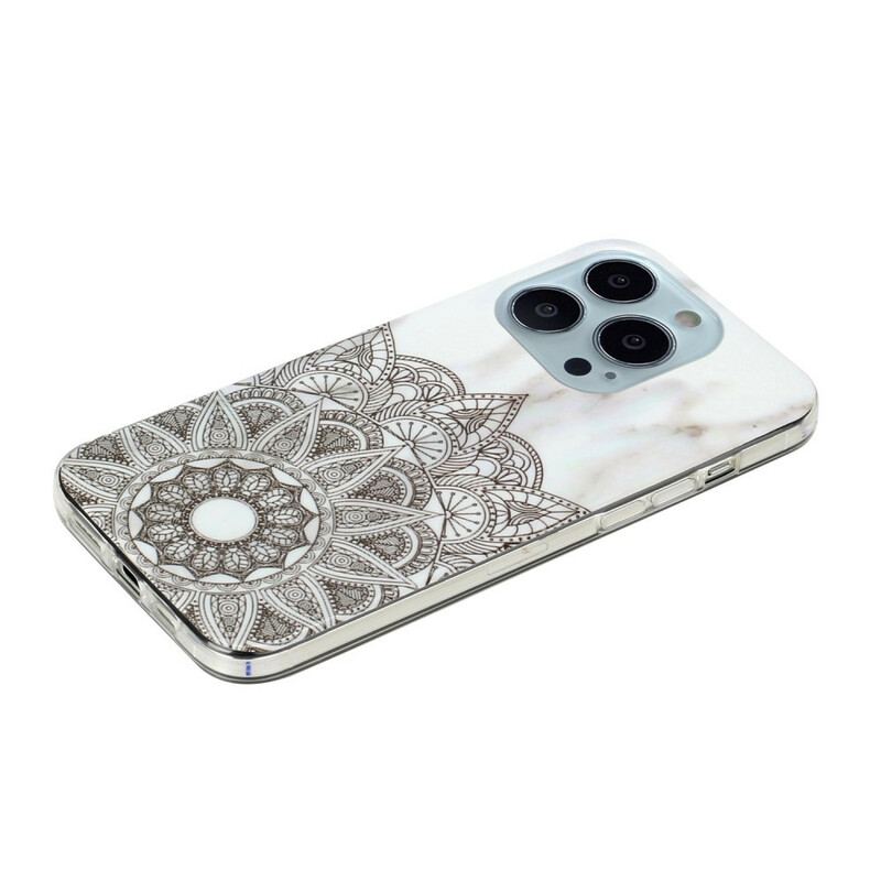 Capa Para iPhone 13 Pro Max Mandala Marmorizada