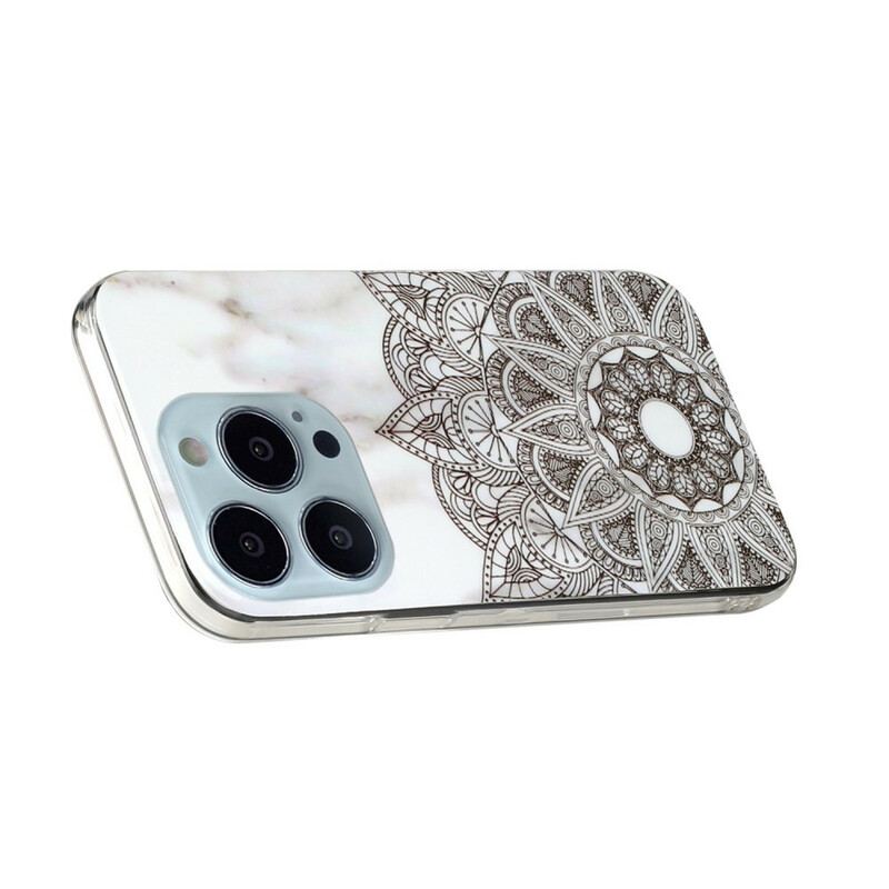 Capa Para iPhone 13 Pro Max Mandala Marmorizada