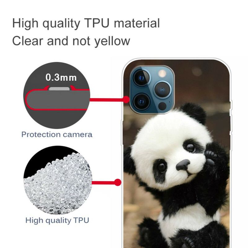 Capa Para iPhone 13 Pro Max Panda Flexível