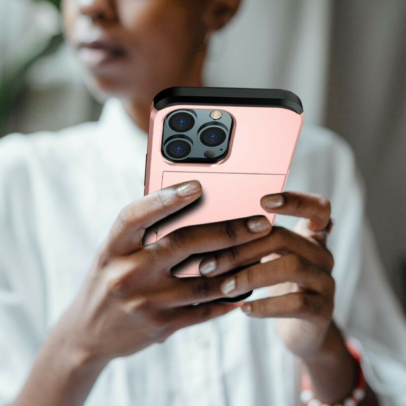 Capa Para iPhone 13 Pro Max Porta-cartões Com Zíper