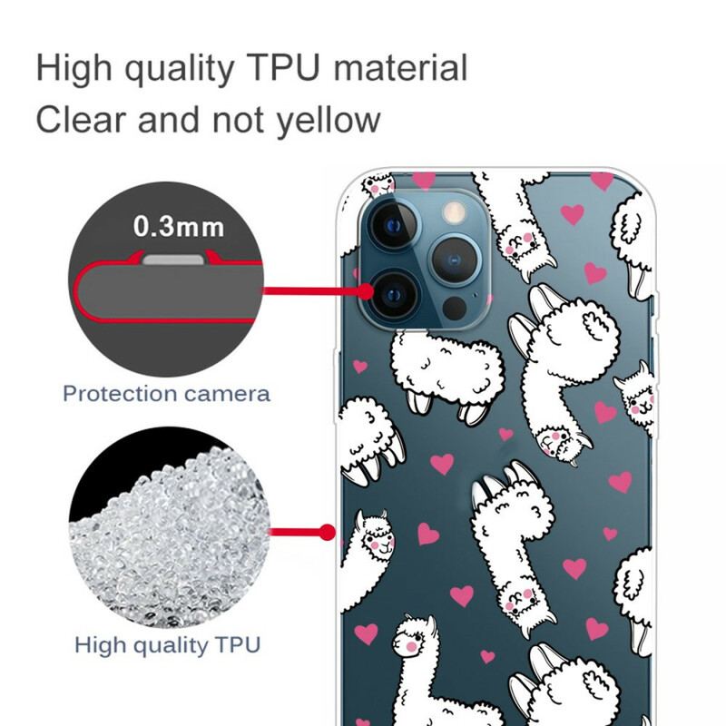 Capa Para iPhone 13 Pro Max Top Lhamas