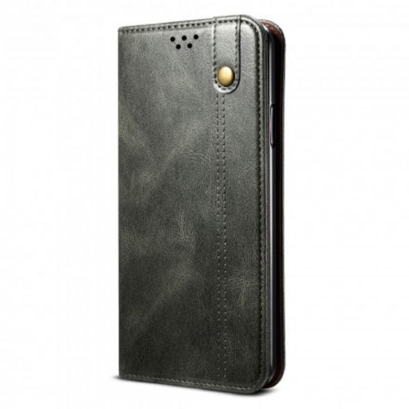 Capa De Celular Para Realme 8 / 8 Pro Flip Couro Sintético Encerado