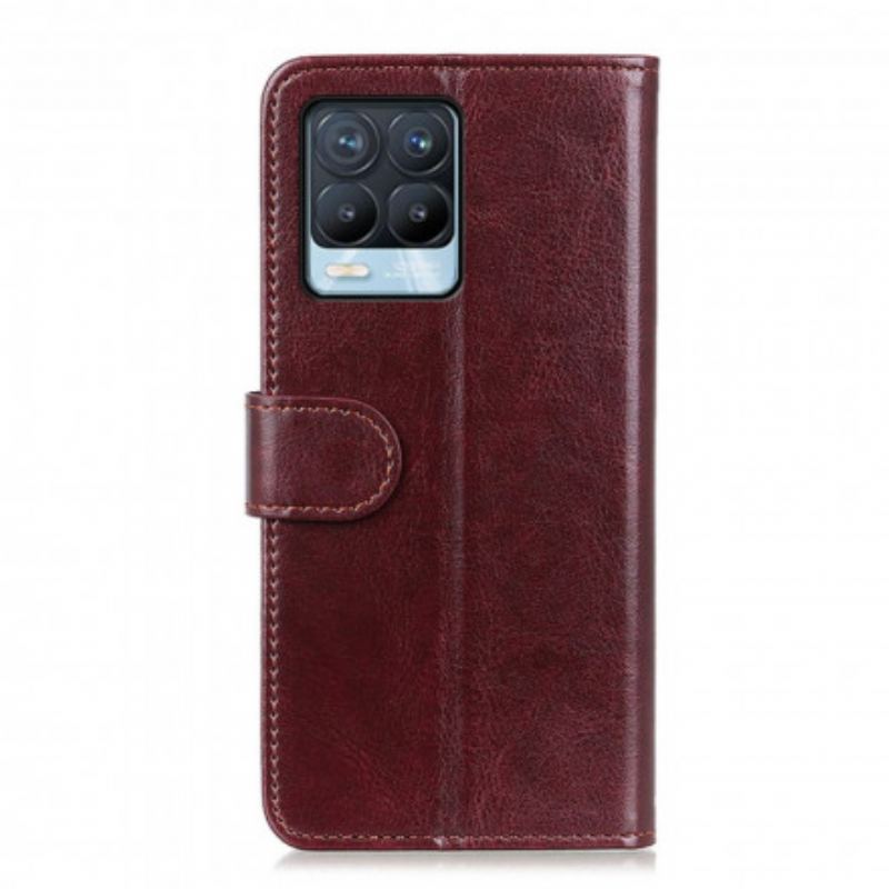 Capa De Couro Para Realme 8 / 8 Pro Frozen Finesse