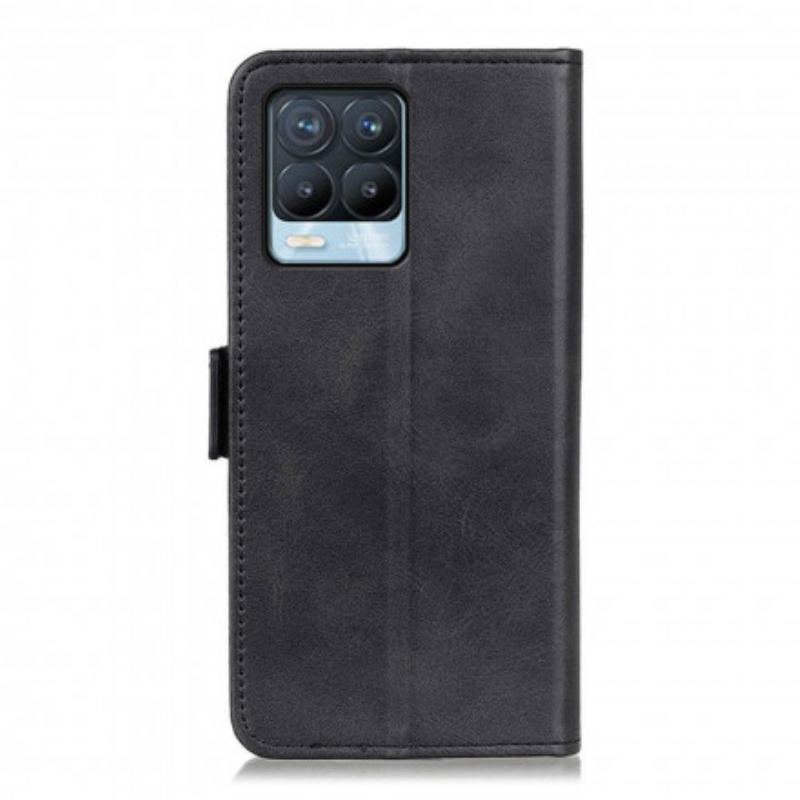 Capa Em Pele Para Realme 8 / 8 Pro Flip Aba Dupla