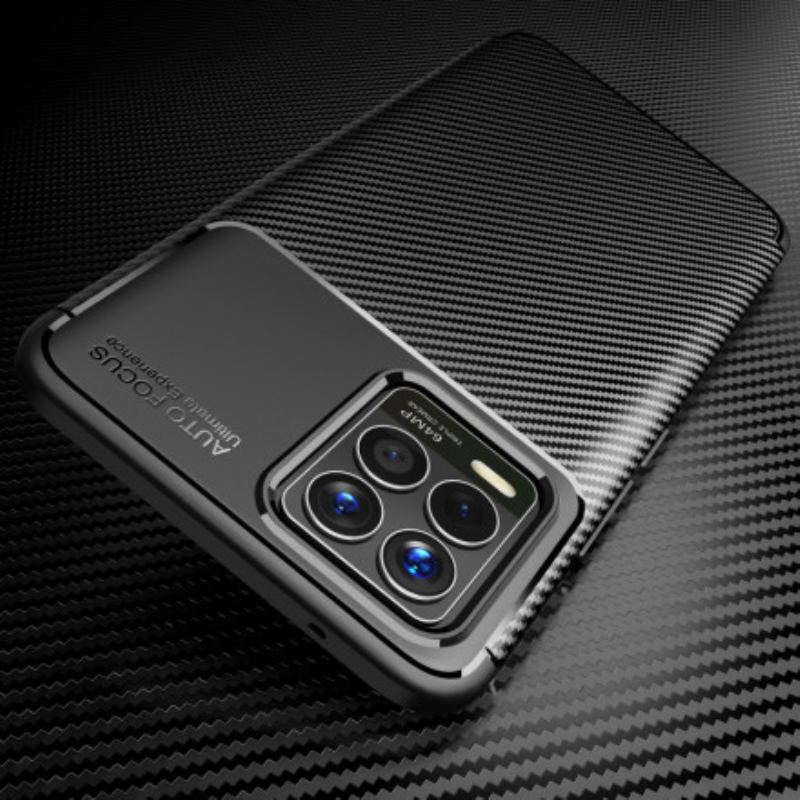 Capa Para Realme 8 / 8 Pro Textura Flexível De Fibra De Carbono