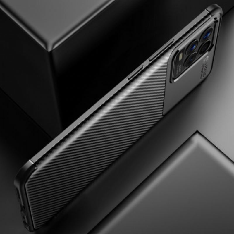 Capa Para Realme 8 / 8 Pro Textura Flexível De Fibra De Carbono